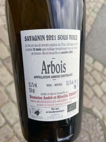 2022 Arbois Blanc Savagnin Sous Voile JÉROBOAM